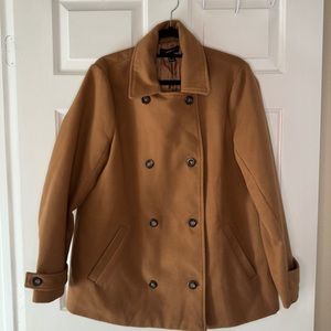 Tan peacoat